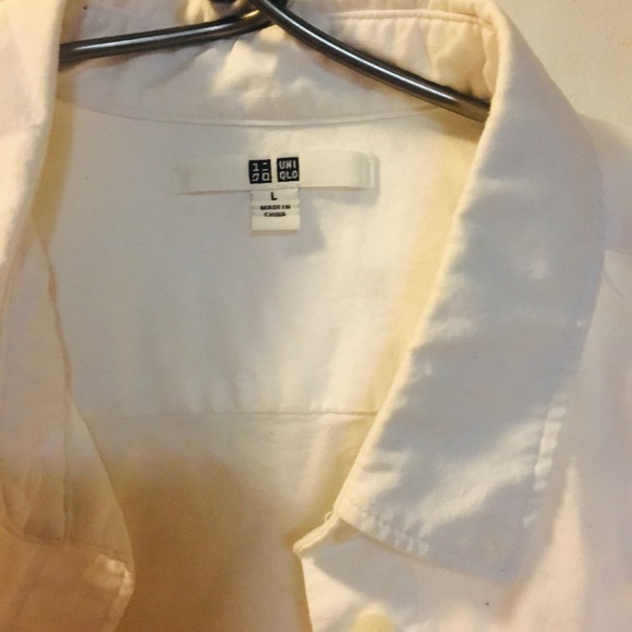 White button down Cotton top - Picture 3 of 4